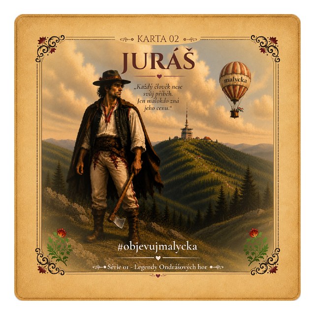 Juráš – sběratelská karta malycka
