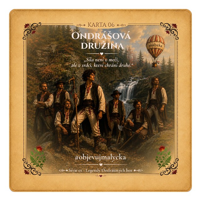 Ondrášova družina – sběratelská karta malycka