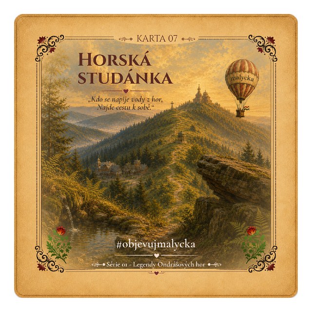 Horská studánka – sběratelská karta malycka